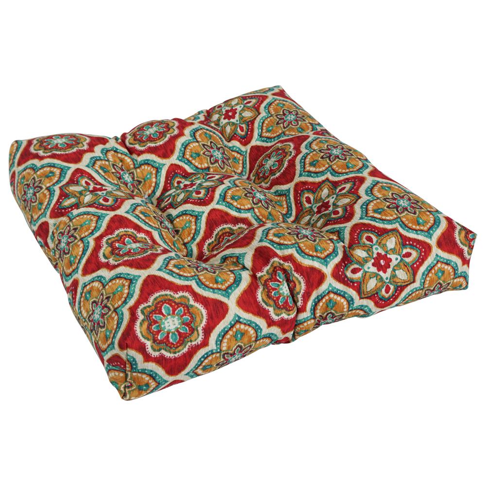 19-inch Squared Patterned Spun Polyester Tufted Dining Chair Cushion 94005-1CH-REO-63. Picture 1