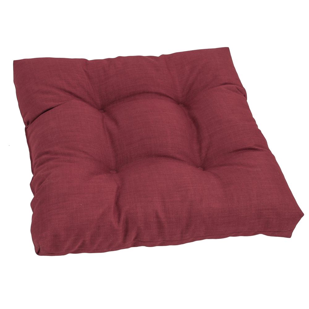 19-inch Squared Solid Spun Polyester Tufted Dining Chair Cushion  94005-1CH-REO-SOL-17. Picture 1