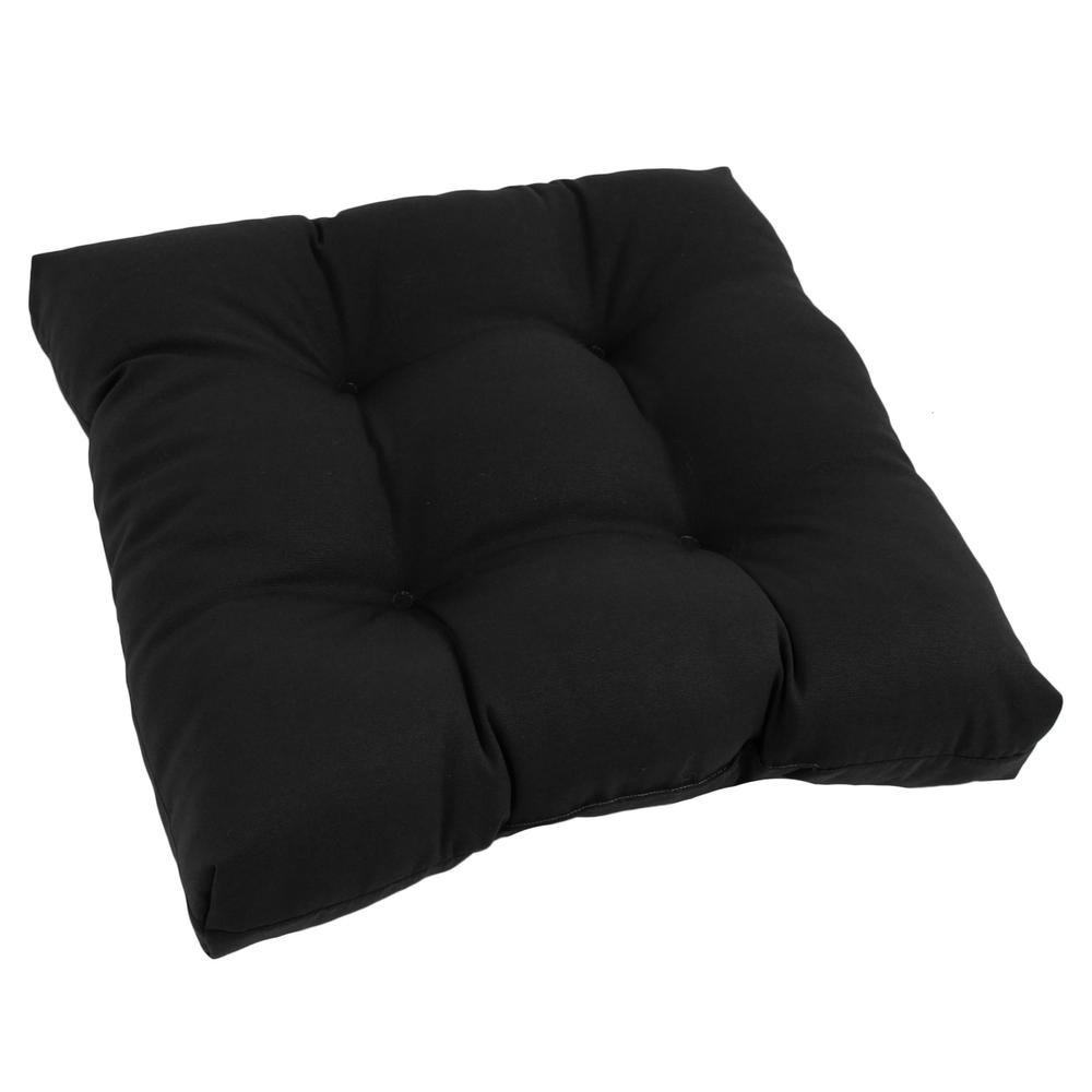 19-inch Squared Twill Tufted Dining Chair Cushion 94005-1CH-TW-BK. Picture 1