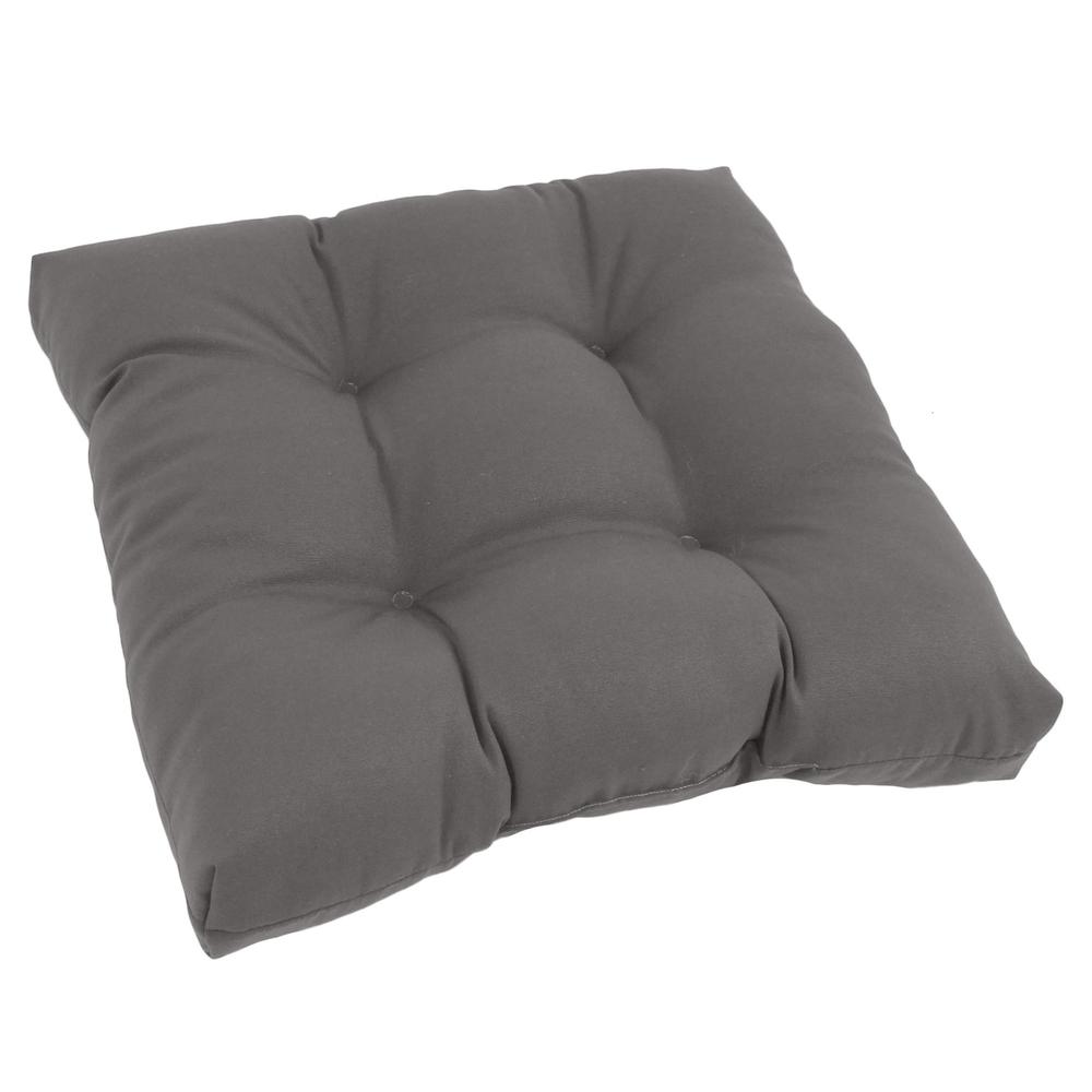 19-inch Squared Twill Tufted Dining Chair Cushion 94005-1CH-TW-GY. Picture 1