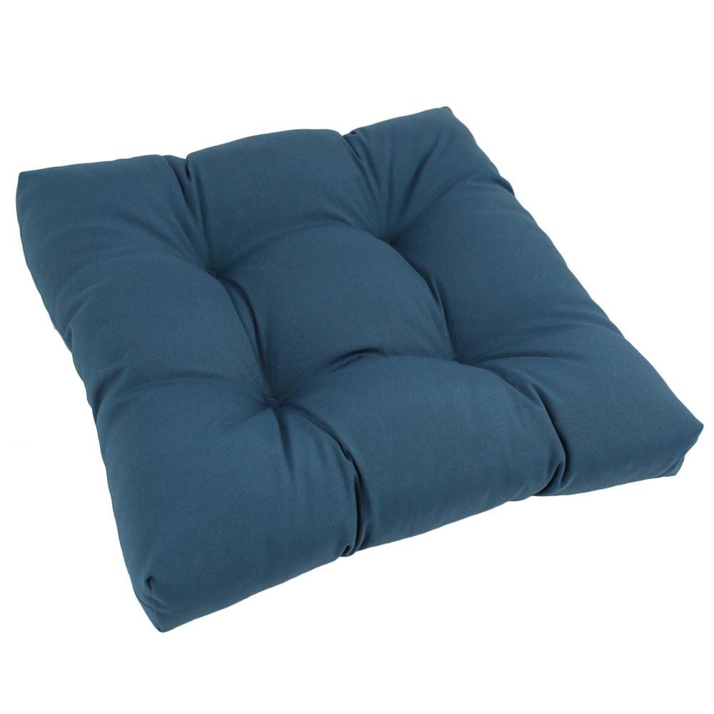 19-inch Squared Twill Tufted Dining Chair Cushion. Picture 1