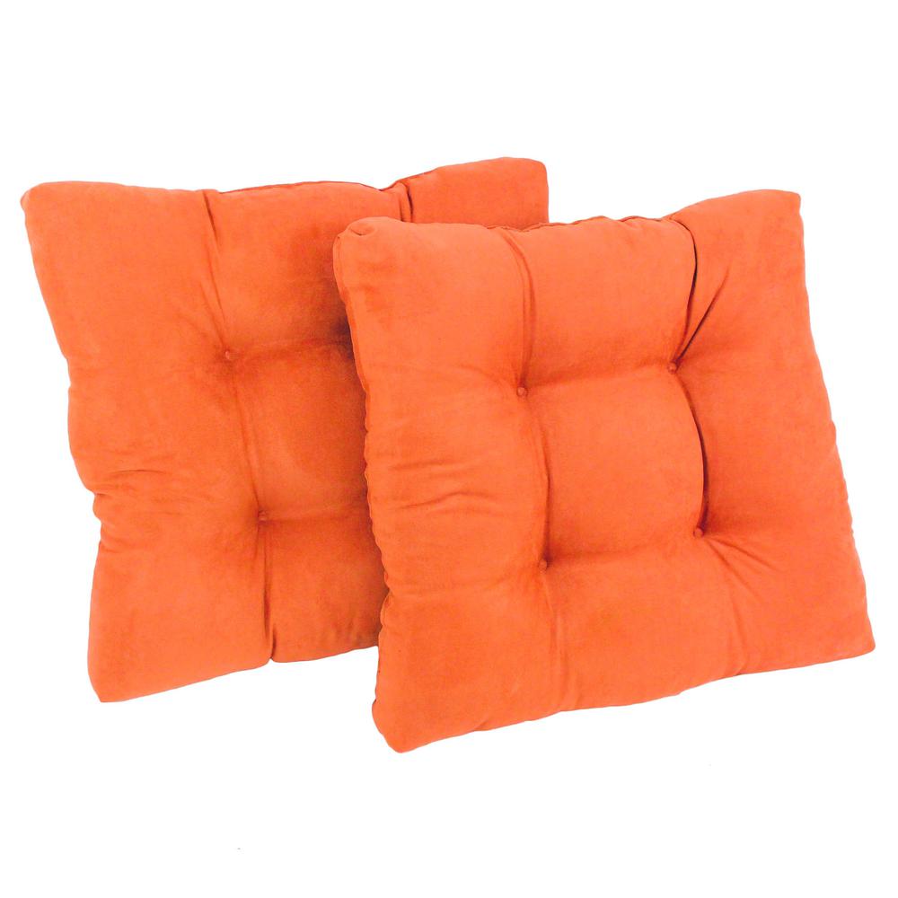 19-inch Squared Microsuede Tufted Dining Chair Cushions (Set of 2)  94005-2CH-MS-TD. Picture 1