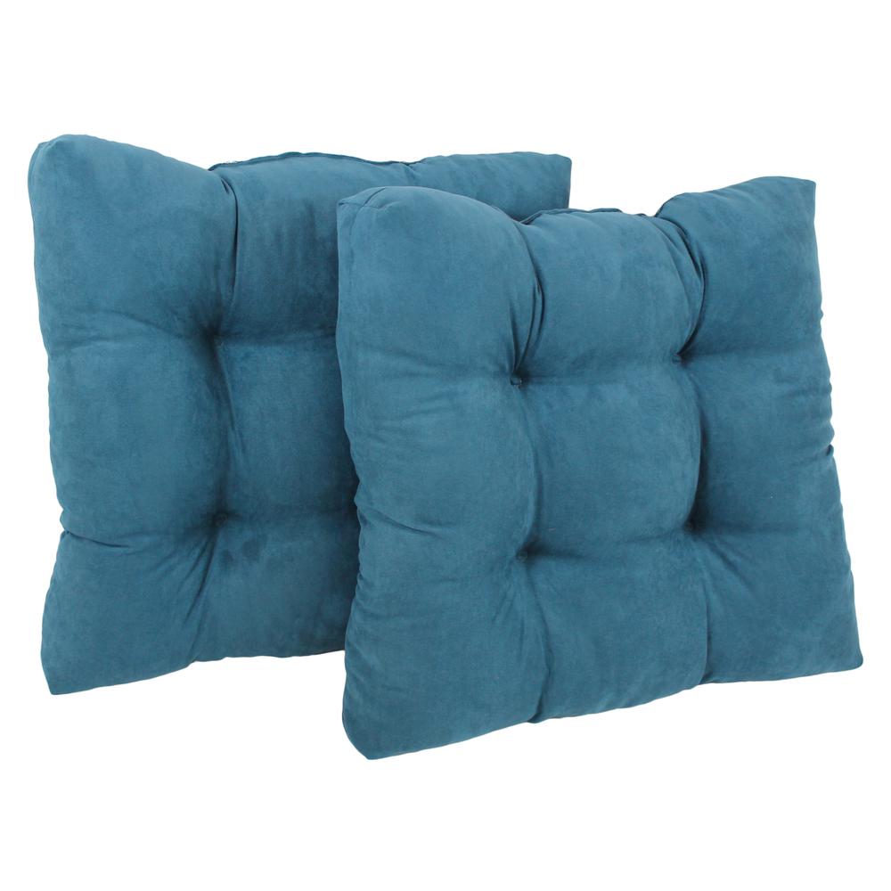 19-inch Squared Microsuede Tufted Dining Chair Cushions (Set of 2)  94005-2CH-MS-TL. Picture 1