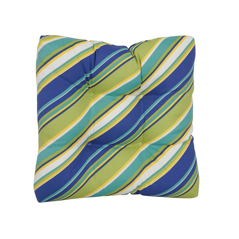 19-inch Squared Polyester Outdoor Tufted Dining Chair Cushion. Picture 2