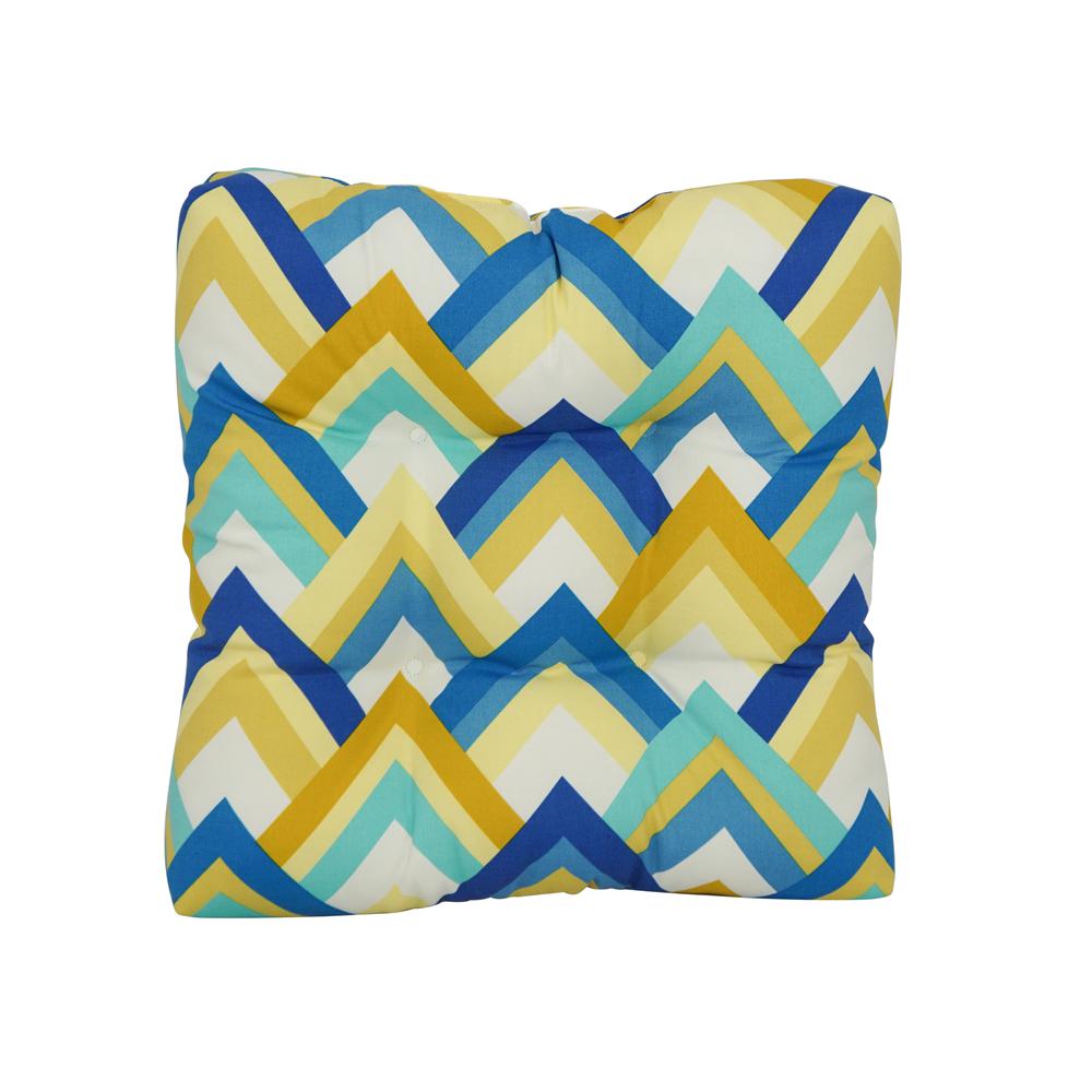 19-inch Squared Polyester Outdoor Tufted Dining Chair Cushion. Picture 2