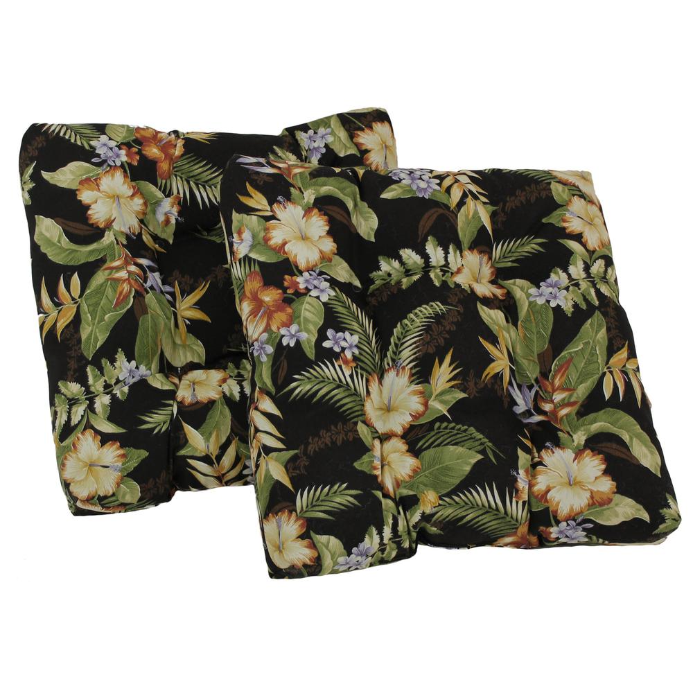 19-inch Squared Spun Polyester Tufted Dining Chair Cushion (Set of Two). Picture 1