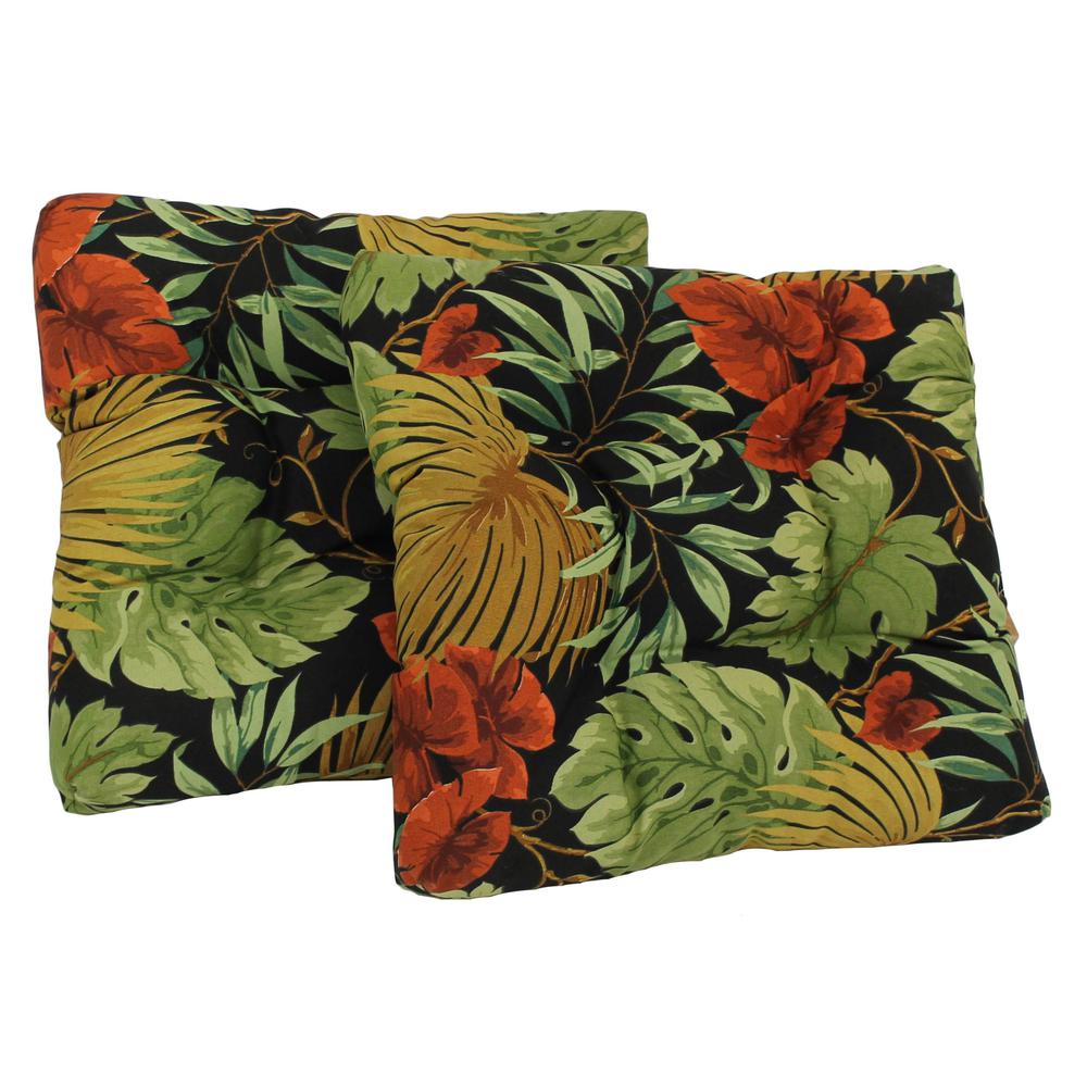 19-inch Squared Spun Polyester Tufted Dining Chair Cushion (Set of Two). Picture 1