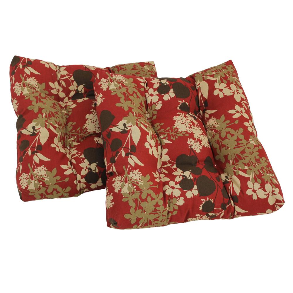 19-inch Squared Spun Polyester Tufted Dining Chair Cushion (Set of Two). Picture 1