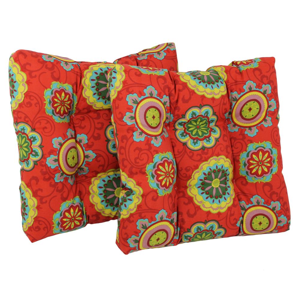 19-inch Squared Spun Polyester Tufted Dining Chair Cushion (Set of Two). Picture 1