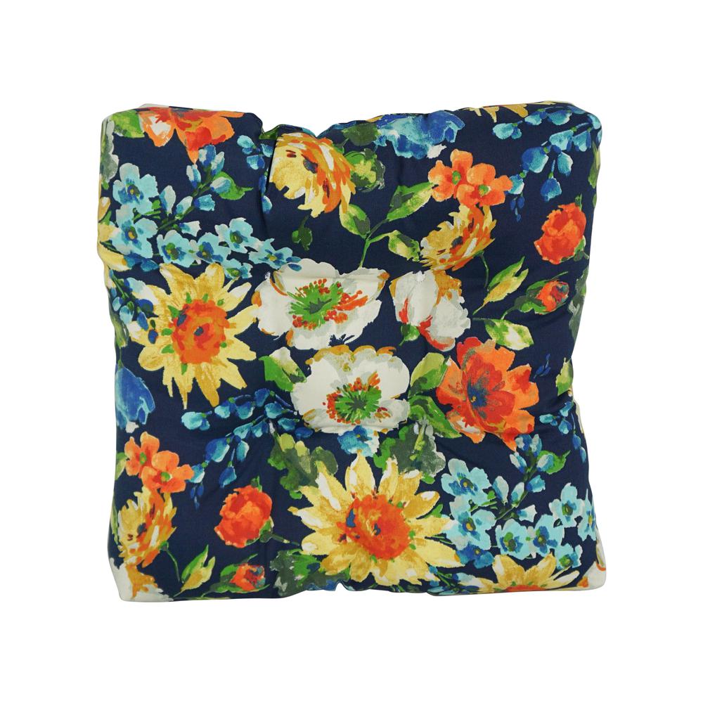 19-inch Squared Patterned Spun Polyester Tufted Dining Chair Cushions (Set of 2) 94005-2CH-REO-59. Picture 2