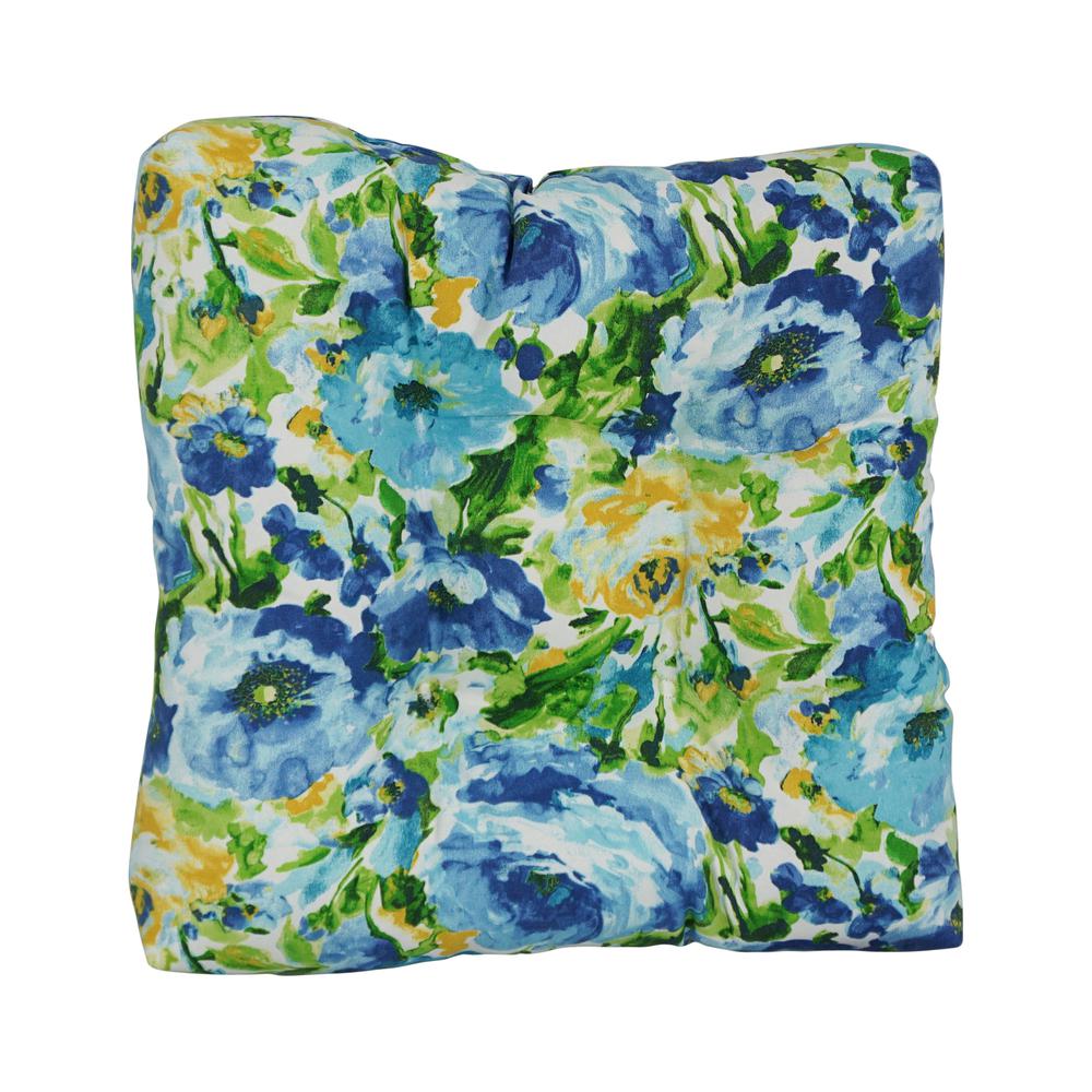 19-inch Squared Patterned Spun Polyester Tufted Dining Chair Cushions (Set of 2) 94005-2CH-REO-65. Picture 2