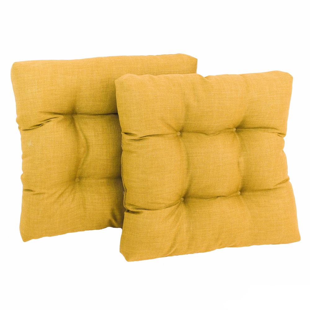 19-inch Squared Spun Polyester Tufted Dining Chair Cushion (Set of Two). Picture 1