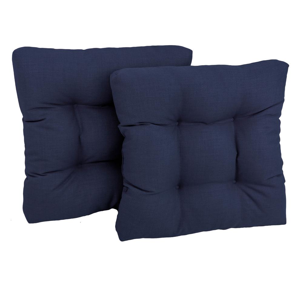 19-inch Squared Spun Polyester Tufted Dining Chair Cushion (Set of Two). Picture 1