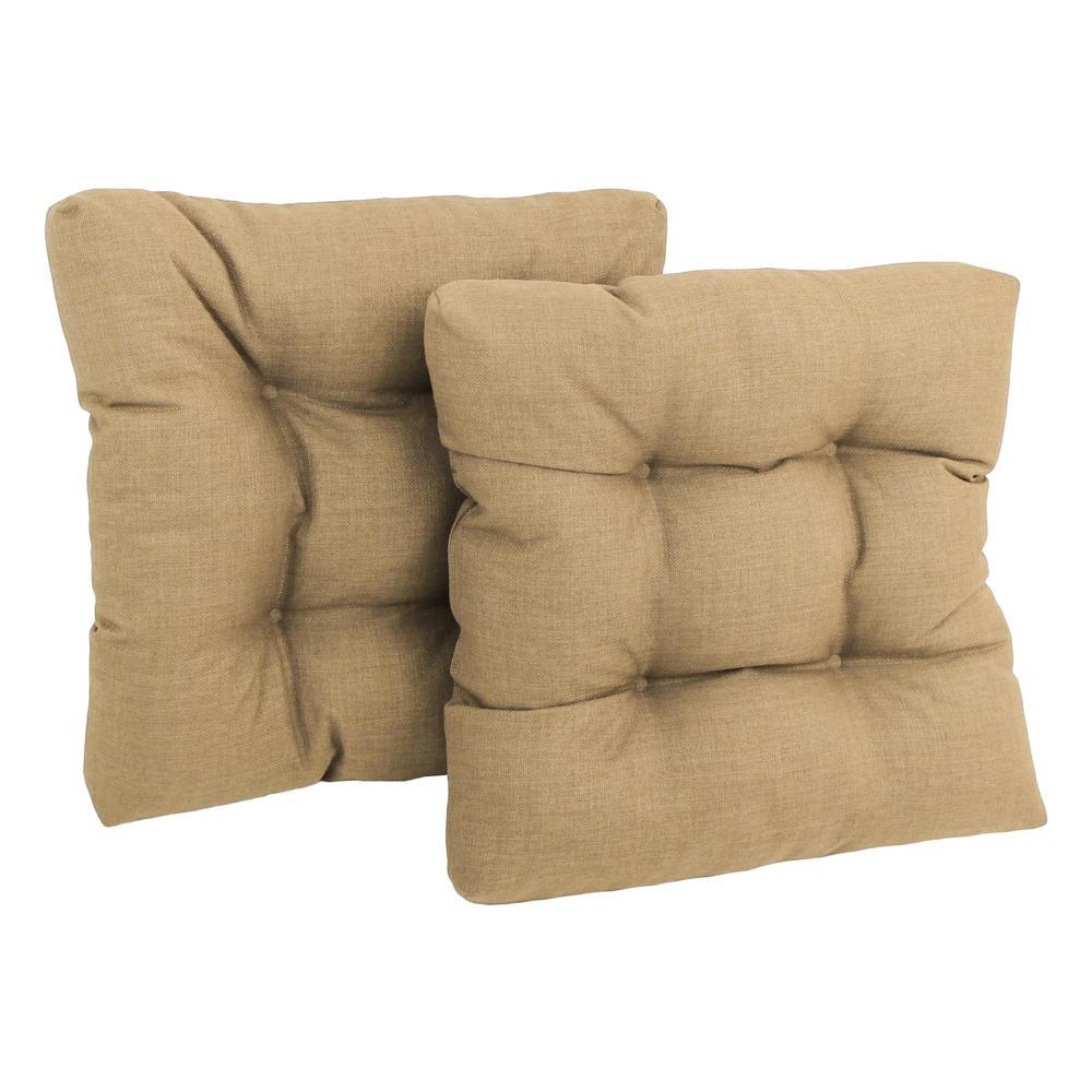 19-inch Squared Spun Polyester Tufted Dining Chair Cushion (Set of Two). Picture 1