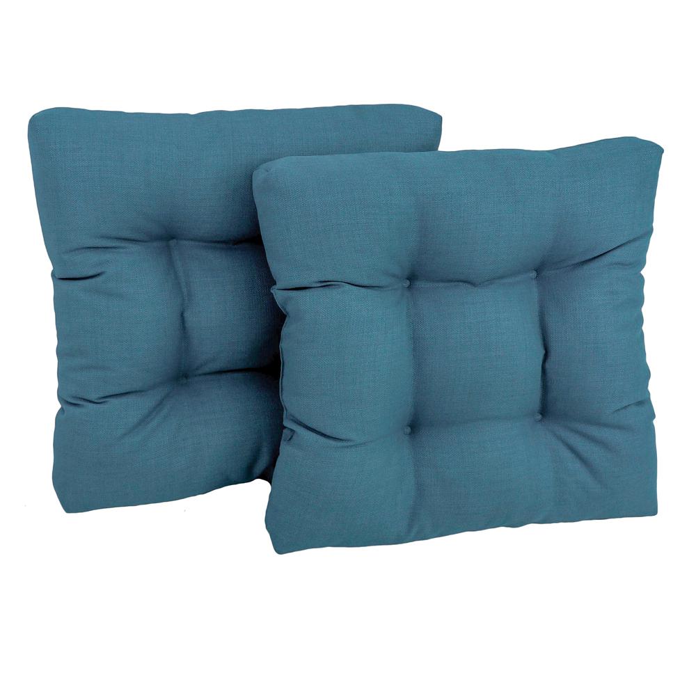 19-inch Squared Solid Spun Polyester Tufted Dining Chair Cushions (Set of 2) 94005-2CH-REO-SOL-16. Picture 1