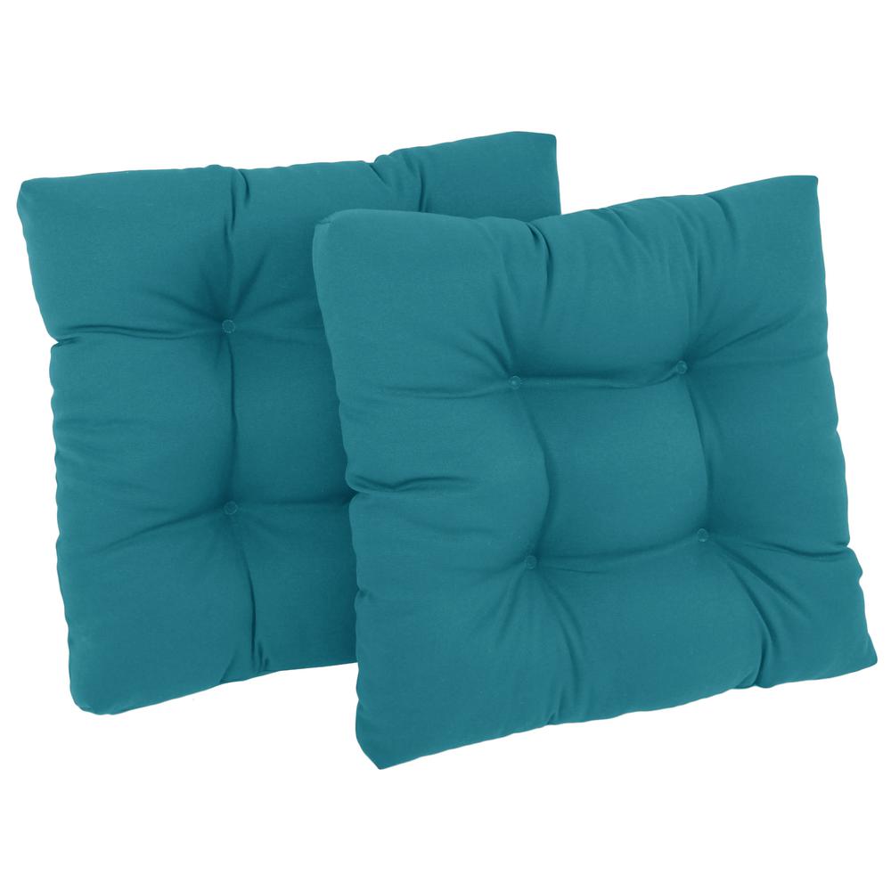 19-inch Squared Twill Tufted Dining Chair Cushions (Set of 2)  94005-2CH-TW-AB. Picture 1
