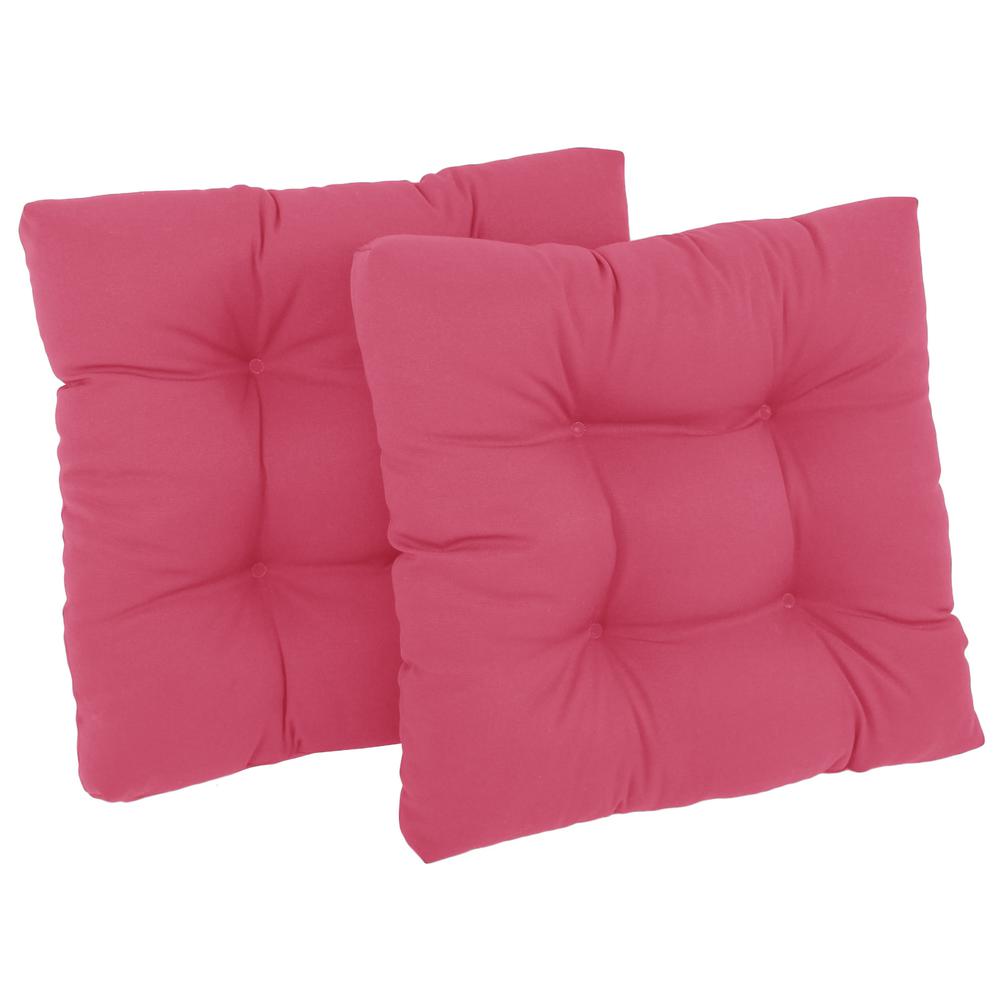 19-inch Squared Twill Tufted Dining Chair Cushions (Set of 2)  94005-2CH-TW-BB. Picture 1