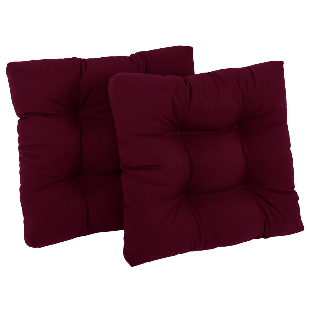 19-inch Squared Twill Tufted Dining Chair Cushions (Set of 2)  94005-2CH-TW-BG. Picture 1