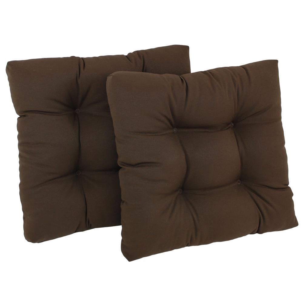 19-inch Squared Twill Tufted Dining Chair Cushion (Set of Two). Picture 1
