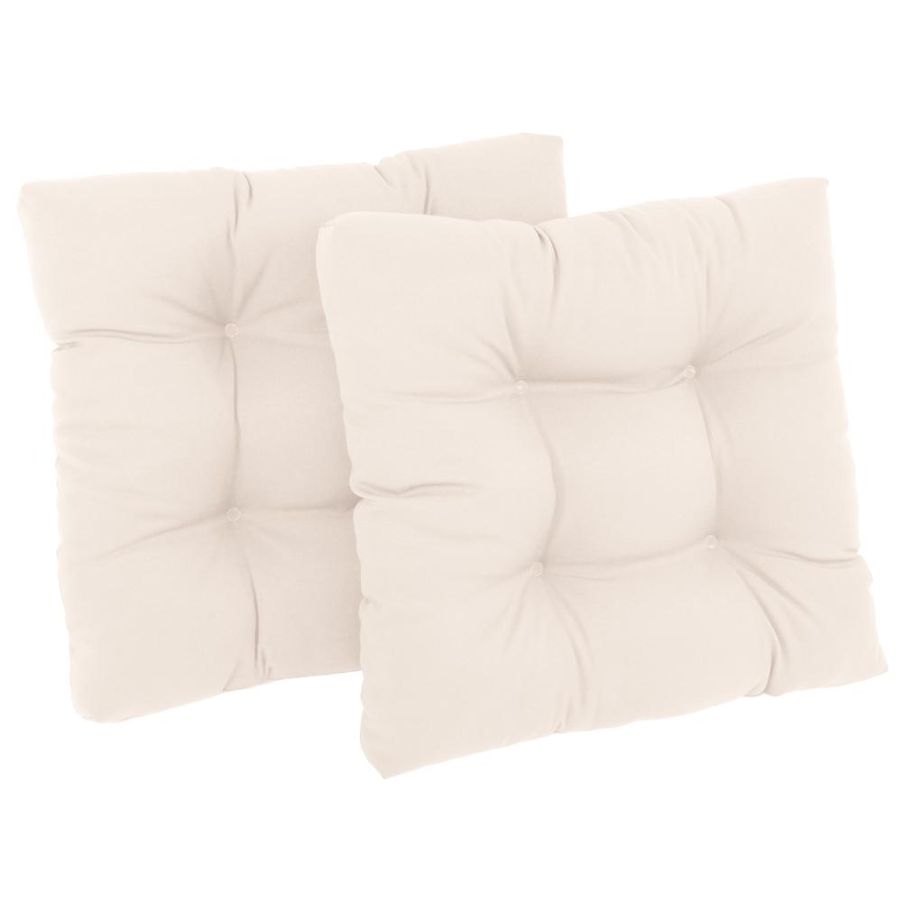 19-inch Squared Twill Tufted Dining Chair Cushions (Set of 2)  94005-2CH-TW-EG. Picture 1