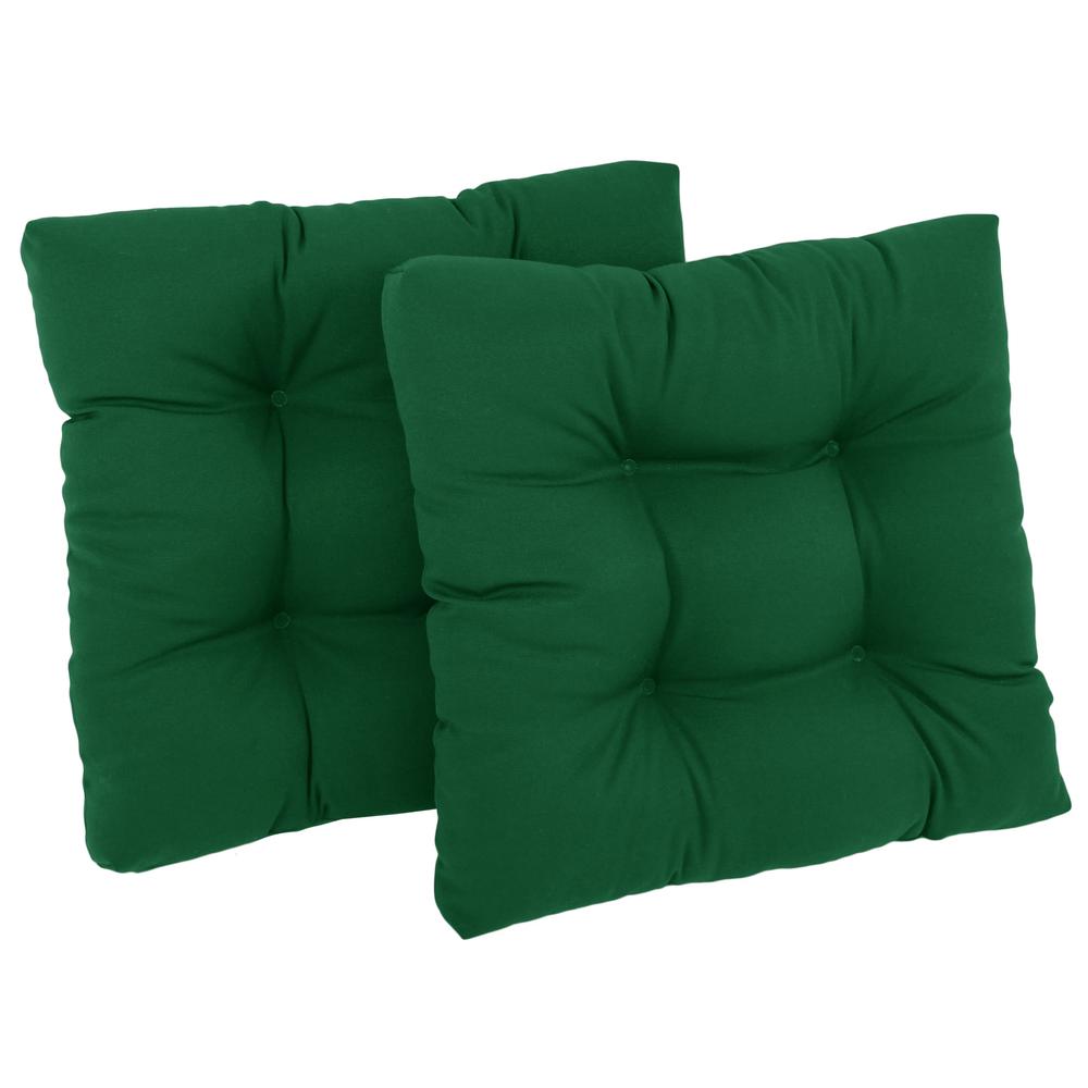 19-inch Squared Twill Tufted Dining Chair Cushions (Set of 2)  94005-2CH-TW-FG. Picture 1