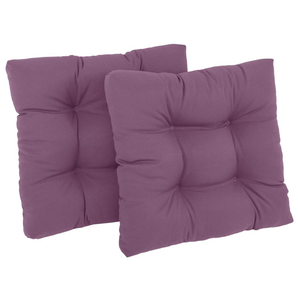 19-inch Squared Twill Tufted Dining Chair Cushions (Set of 2)  94005-2CH-TW-GP. Picture 1