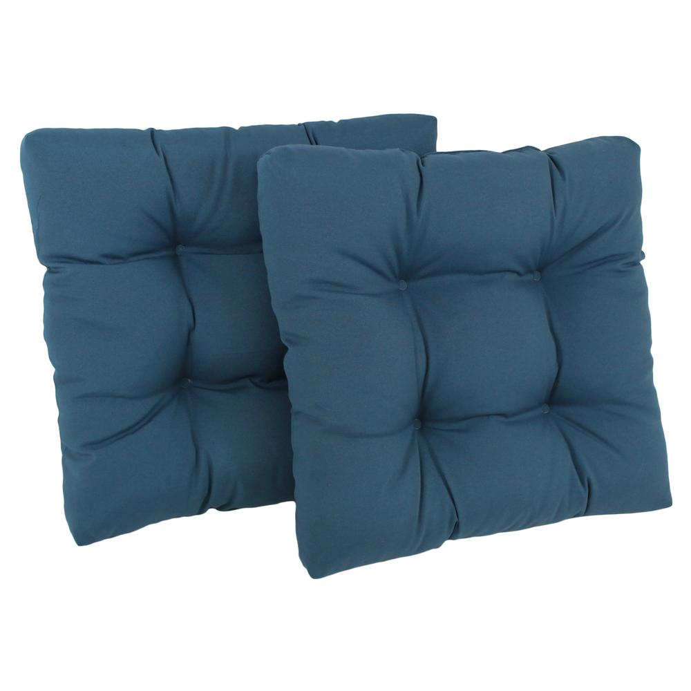 19-inch Squared Twill Tufted Dining Chair Cushion (Set of Two). Picture 1