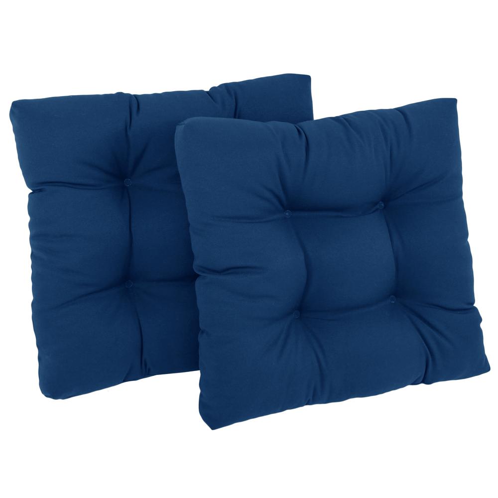 19-inch Squared Twill Tufted Dining Chair Cushions (Set of 2)  94005-2CH-TW-RB. Picture 1