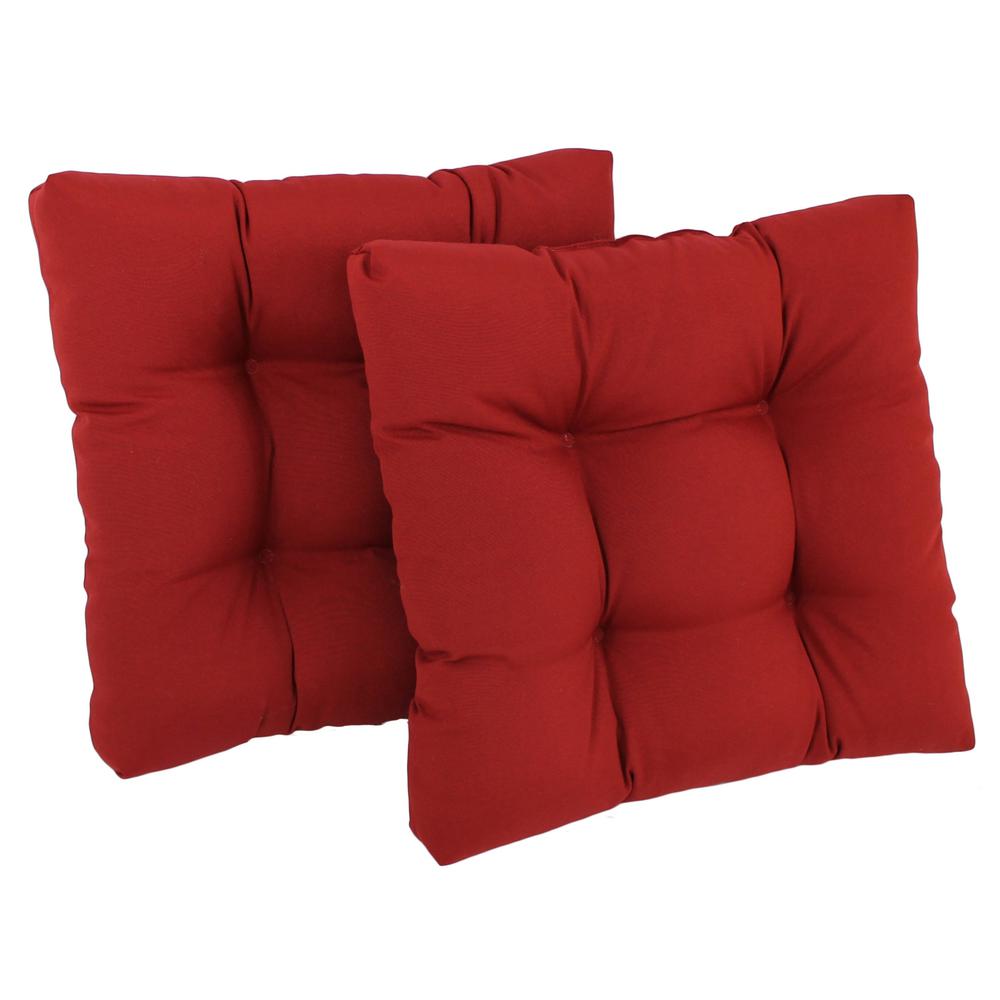 19-inch Squared Twill Tufted Dining Chair Cushion (Set of Two). Picture 1