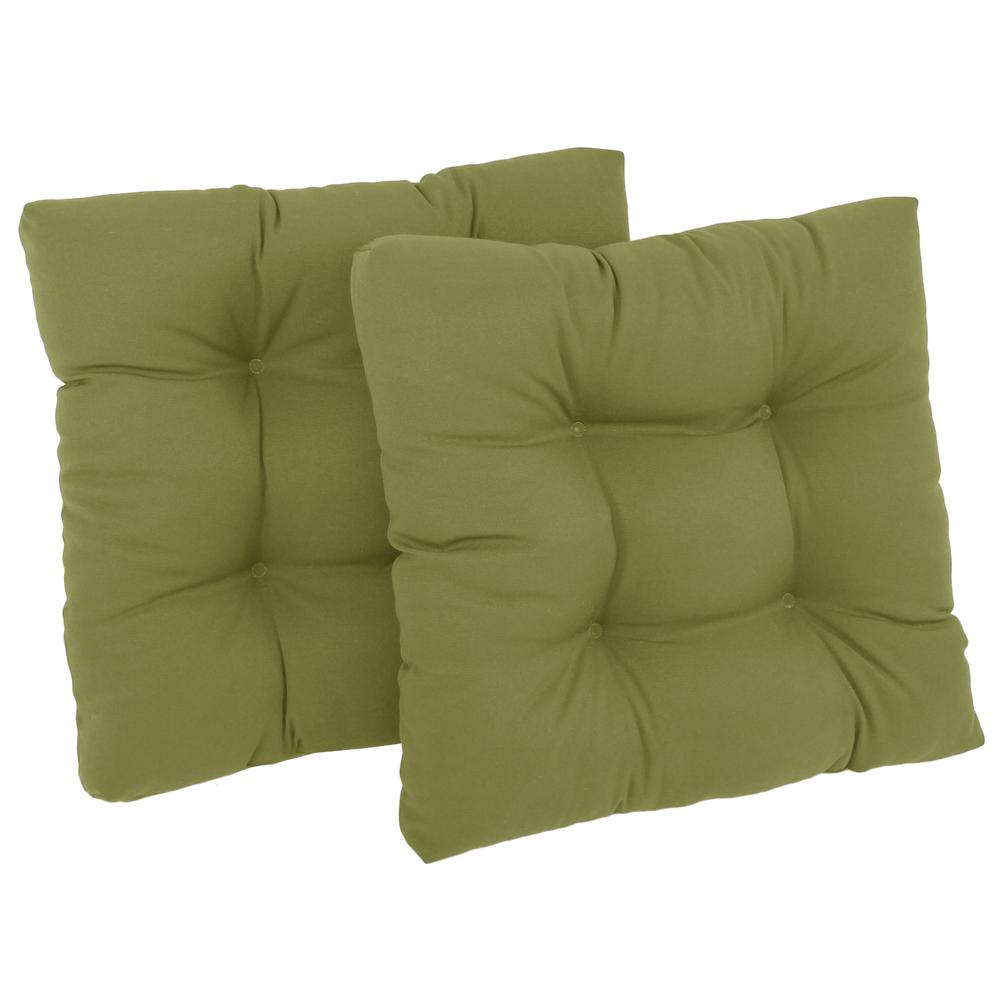 19-inch Squared Twill Tufted Dining Chair Cushions (Set of 2)  94005-2CH-TW-SG. Picture 1