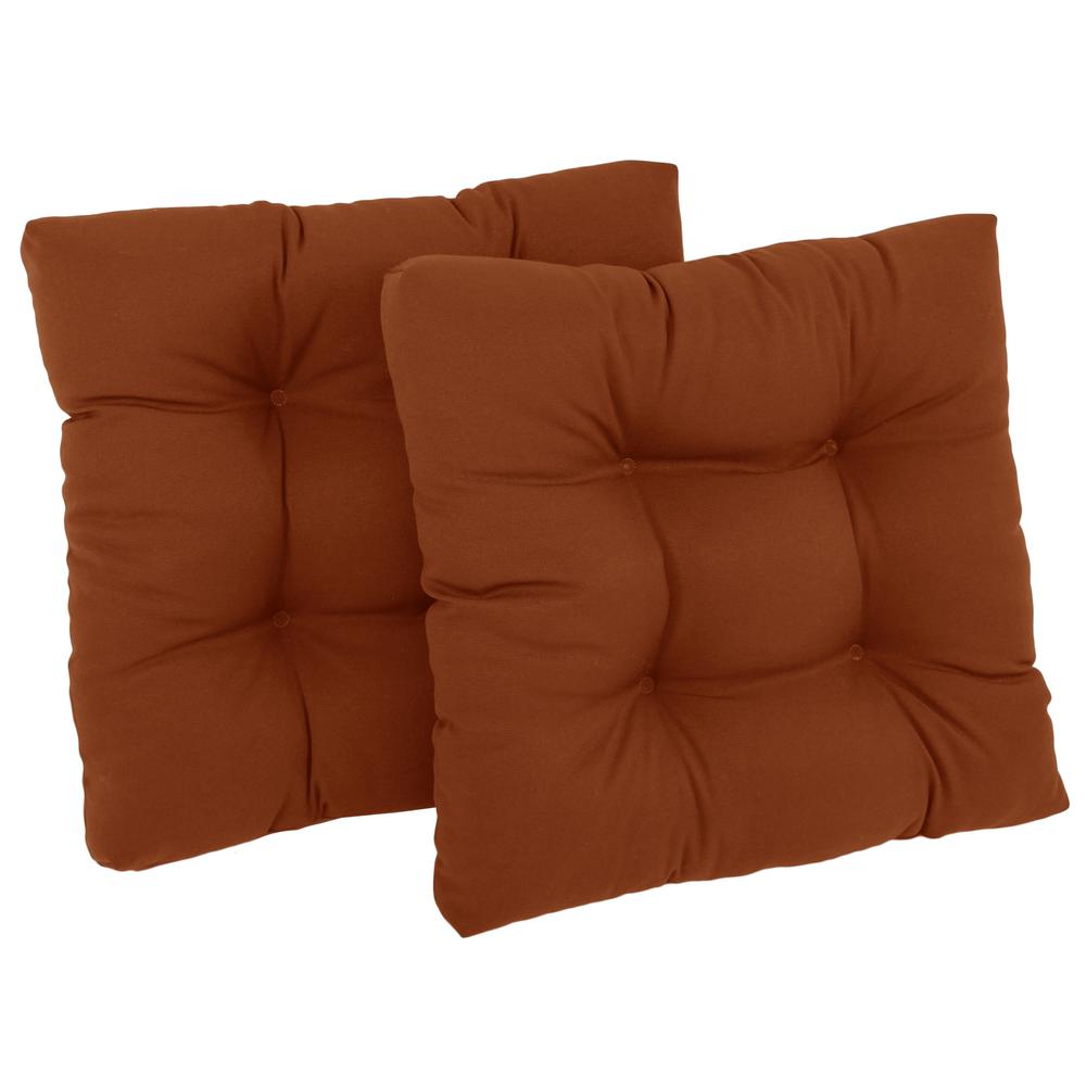19-inch Squared Twill Tufted Dining Chair Cushions (Set of 2)  94005-2CH-TW-SP. Picture 1