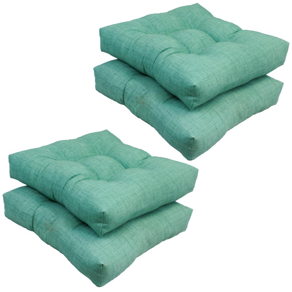 19-inch Squared Patterned Spun Polyester Tufted Dining Chair Cushions (Set of 4) 94005-4CH-JO16-16. Picture 1