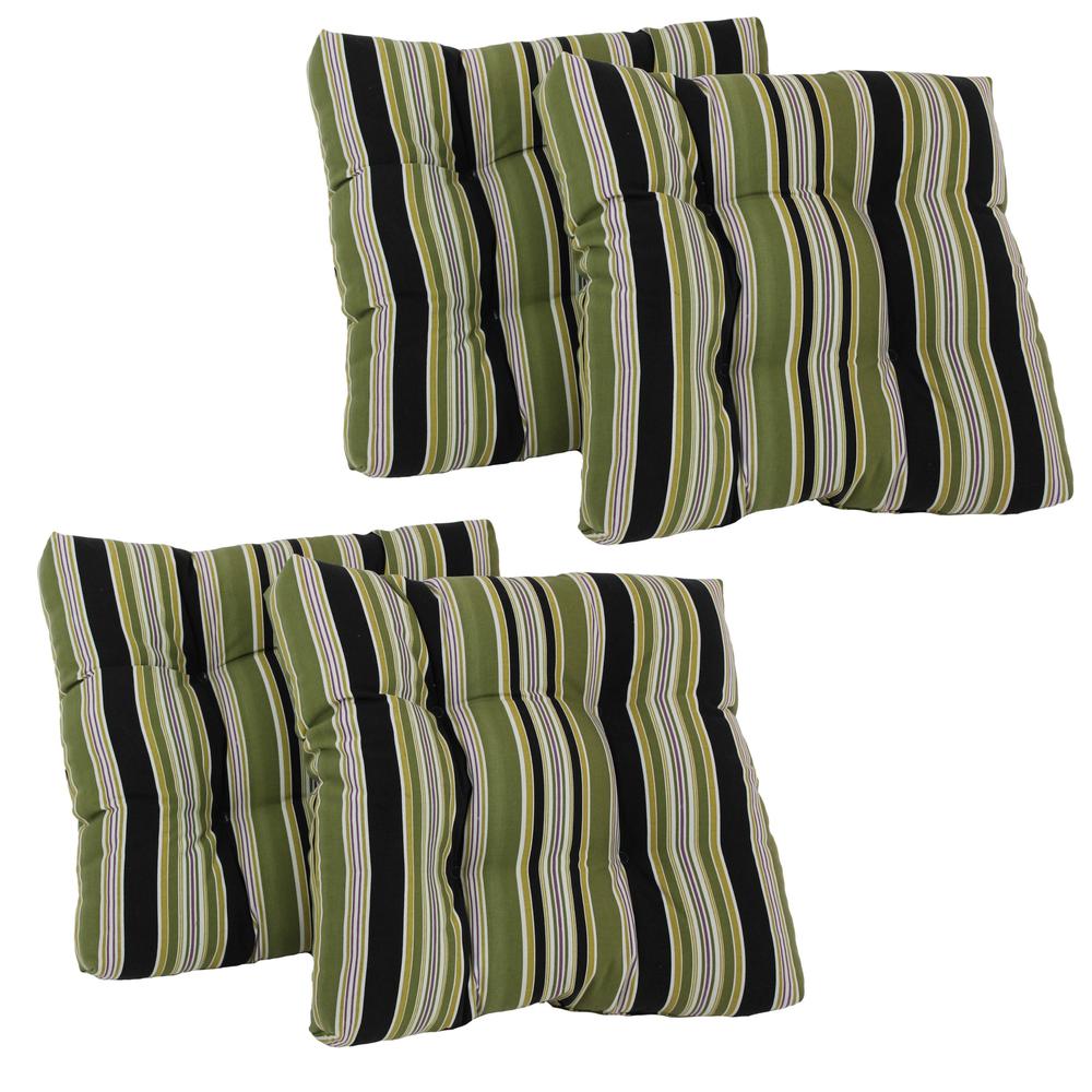 19-inch Squared Spun Polyester Tufted Dining Chair Cushion (Set of Four). Picture 1