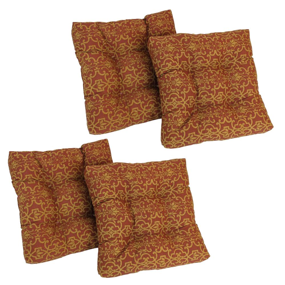 19-inch Squared Spun Polyester Tufted Dining Chair Cushion (Set of Four). Picture 1
