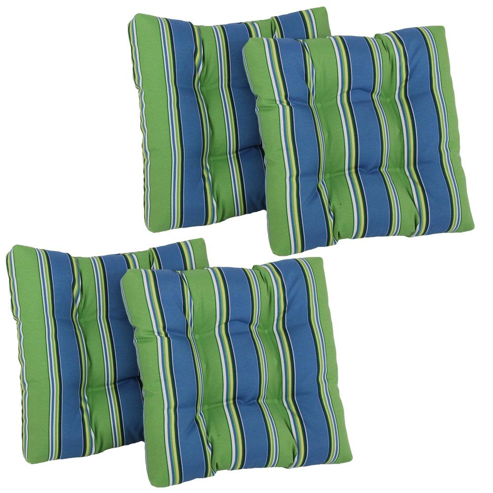 19-inch Squared Spun Polyester Tufted Dining Chair Cushion (Set of Four). Picture 1