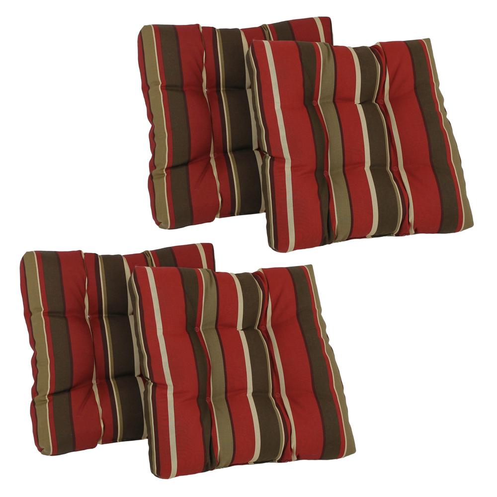 19-inch Squared Spun Polyester Tufted Dining Chair Cushion (Set of Four). Picture 1
