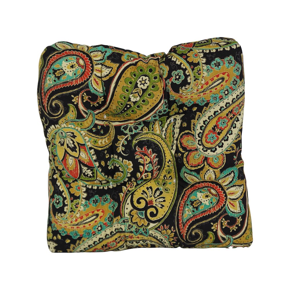 19-inch Squared Patterned Spun Polyester Tufted Dining Chair Cushions (Set of 4). Picture 2
