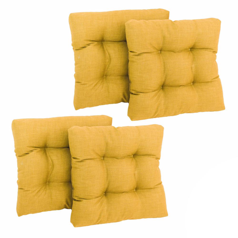 19-inch Squared Spun Polyester Tufted Dining Chair Cushion (Set of Four). Picture 1