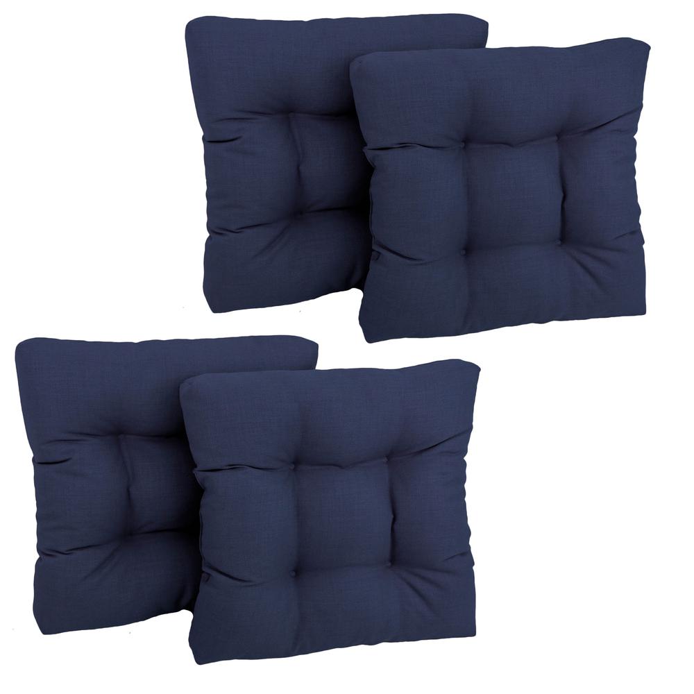 19-inch Squared Spun Polyester Tufted Dining Chair Cushion (Set of Four). Picture 1