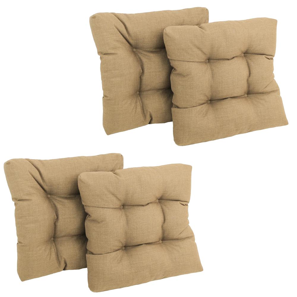 19-inch Squared Spun Polyester Tufted Dining Chair Cushion (Set of Four). Picture 1