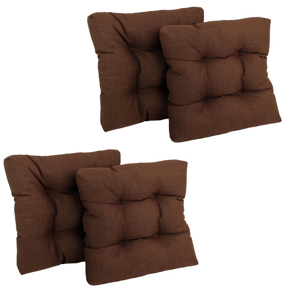 19-inch Squared Spun Polyester Tufted Dining Chair Cushion (Set of Four). Picture 1