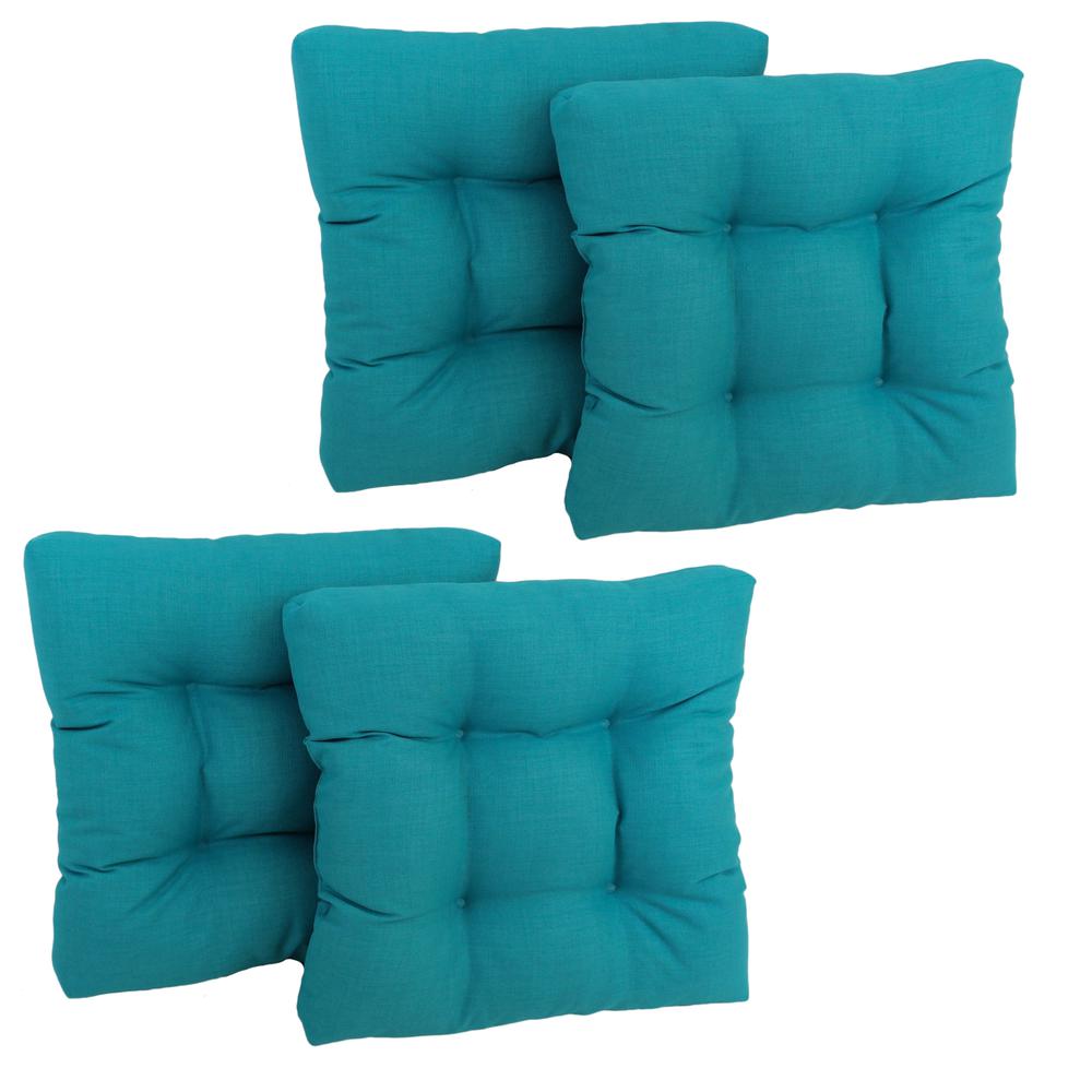 19-inch Squared Spun Polyester Tufted Dining Chair Cushion (Set of Four). Picture 1