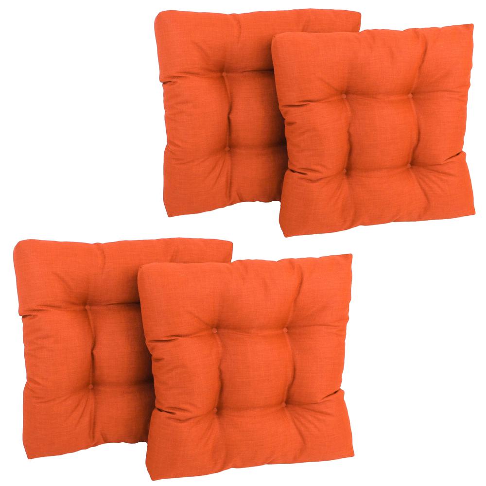 19-inch Squared Spun Polyester Tufted Dining Chair Cushion (Set of Four). Picture 1
