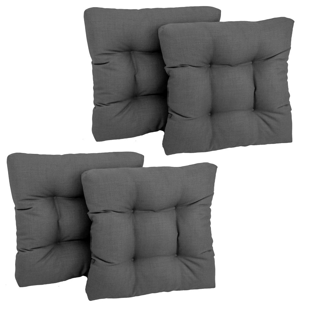 19-inch Squared Spun Polyester Tufted Dining Chair Cushion (Set of Four). Picture 1
