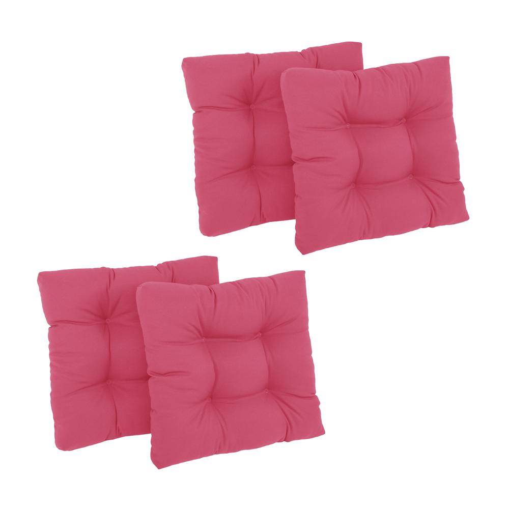19-inch Squared Twill Tufted Dining Chair Cushions (Set of 4)  94005-4CH-TW-BB. Picture 1