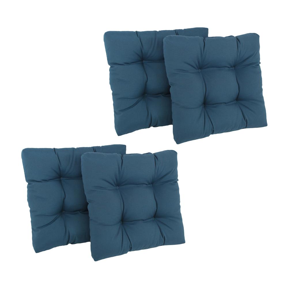19-inch Squared Twill Tufted Dining Chair Cushion (Set of Four). Picture 1