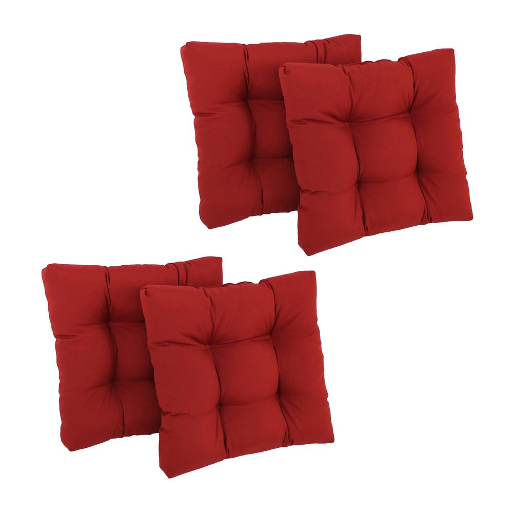 19-inch Squared Twill Tufted Dining Chair Cushion (Set of Four). Picture 1