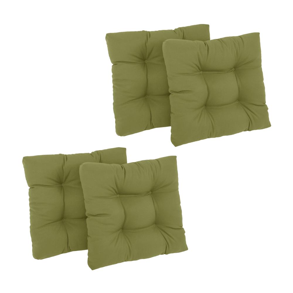 19-inch Squared Twill Tufted Dining Chair Cushions (Set of 4)  94005-4CH-TW-SG. Picture 1