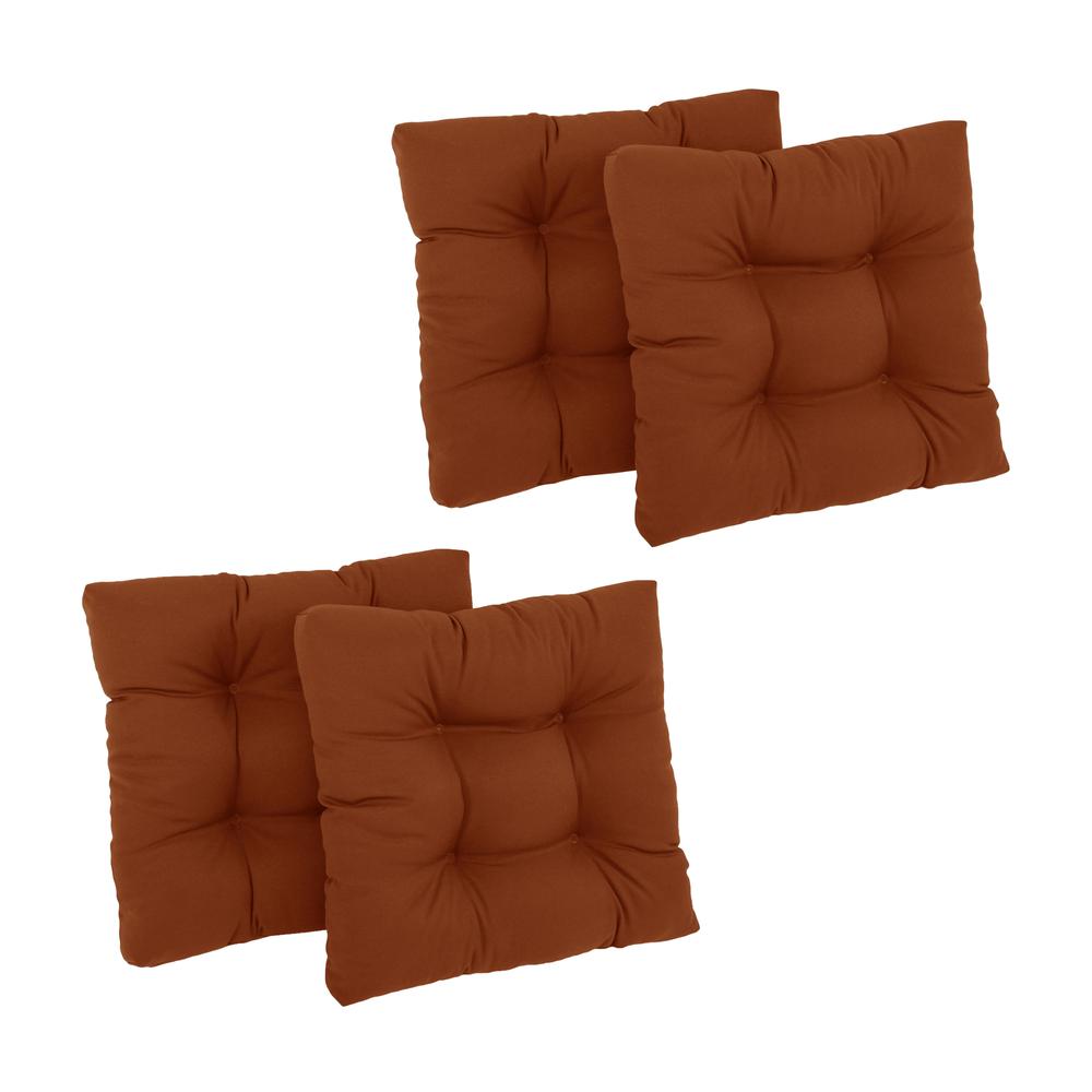 19-inch Squared Twill Tufted Dining Chair Cushions (Set of 4)  94005-4CH-TW-SP. Picture 1