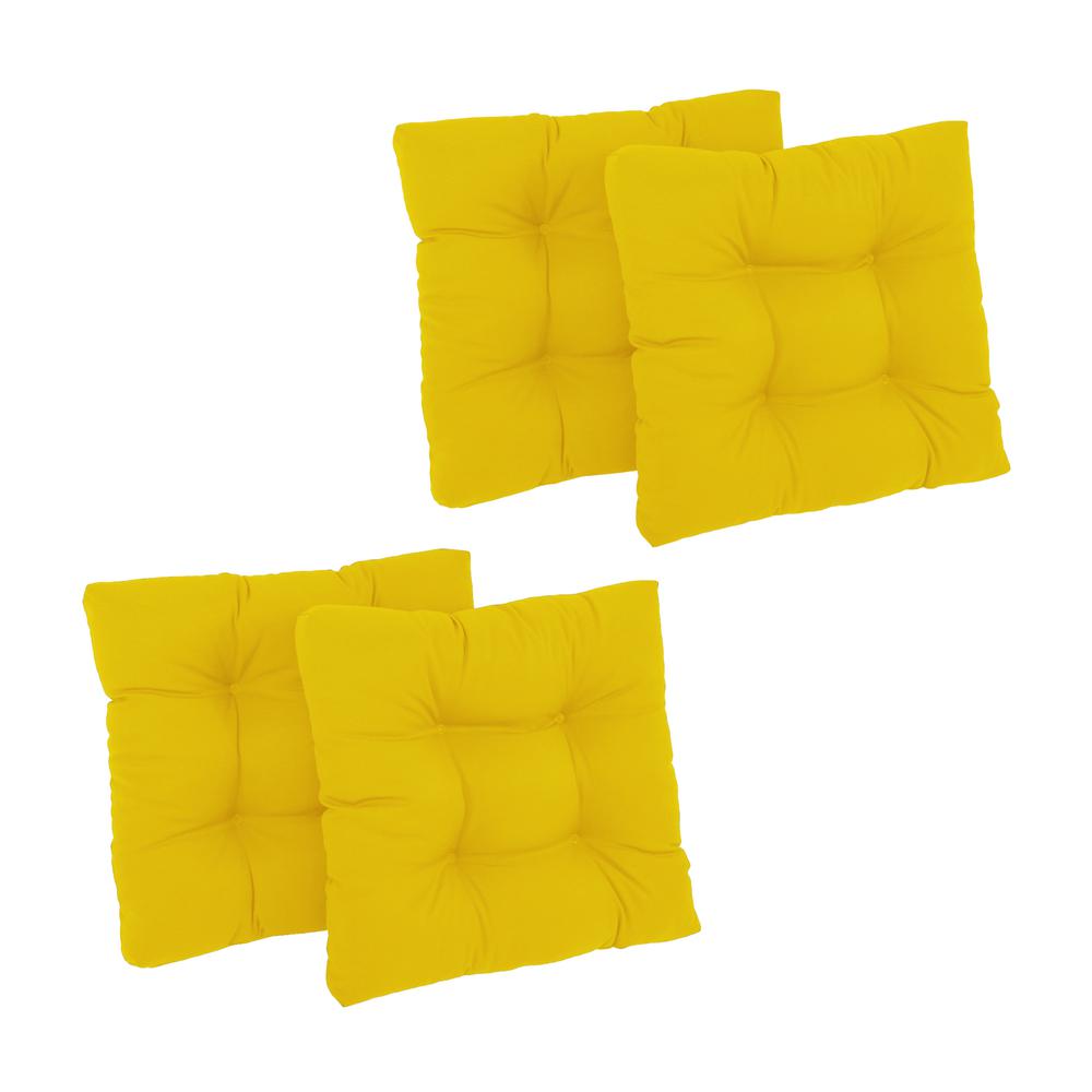 19-inch Squared Twill Tufted Dining Chair Cushions (Set of 4)  94005-4CH-TW-SS. Picture 1